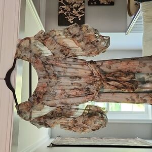 ZIMMERMAN silk midi floral dress